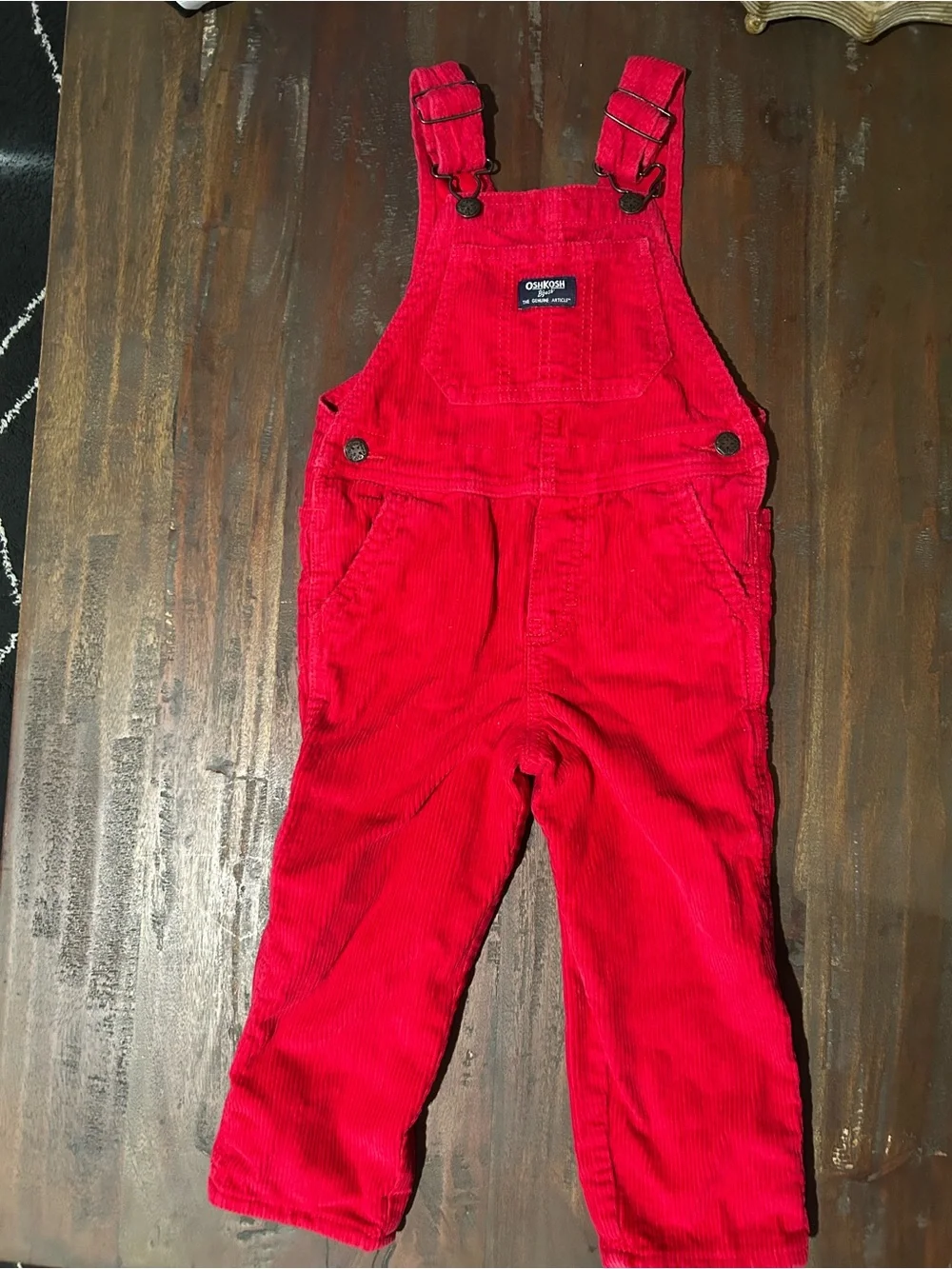 OshKosh B'gosh Bright Red Corduroy Overalls